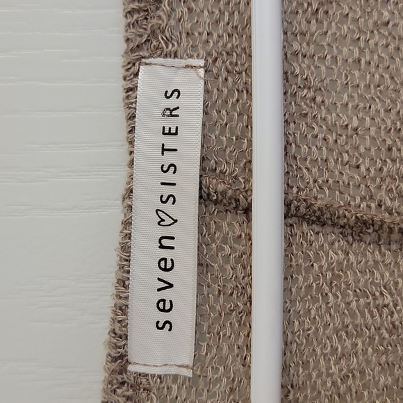 Seven Sisters Front Tie Lightweight Cardigan Tan Women's Size Small - Picture 3 of 4